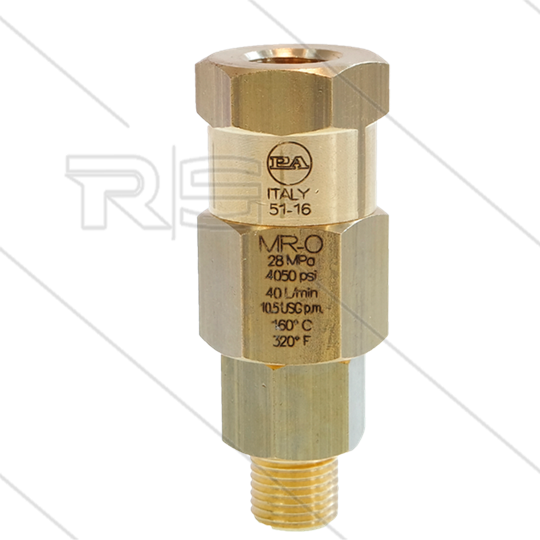 MR-O - Swivel - messing - 250 Bar - 40 l/min - max 90°C - 30 tpm - 1/4&quot; bi x 1/4&quot; bu