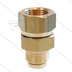 LR - Swivel - messing - kort - 220 Bar - 30 l/min - max 60°C - 30 tpm - 3/8&quot; bi x 3/8&quot; bu