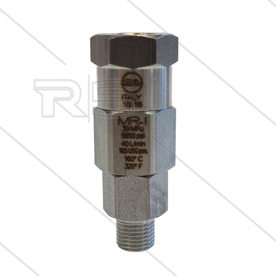 MR-I - Swivel - RVS - 350 Bar - 40 l/min - max 90°C - 30 tpm - 1/4&quot; bi x 1/4&quot; bu - Npt