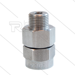 ST350 - Swivel - RVS - 500 Bar - max 90°C - 3/8&quot; bi x 3/8&quot; bu