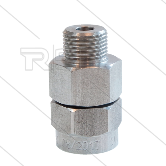 ST350 - Swivel - RVS - 500 Bar - max 90°C - 3/8&quot; bi x 3/8&quot; bu