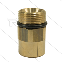 AR8 - M24x1,5 - nippel - messing - 350 Bar - Ø14mm - max 160°C - 3/8&quot; bi