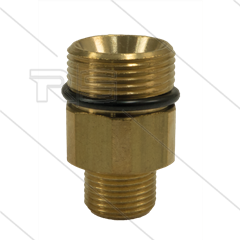 AR8 - M24x1,5 - nippel - messing - 350 Bar - Ø14mm - max 160°C - 3/8&quot; bu