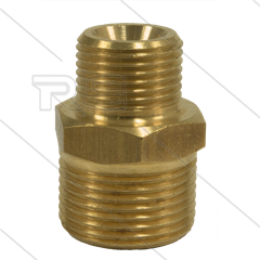 AR1 - M22x1,5 - snelkoppeling nippel - messing - 250 Bar - Ø14mm - max 160°C - 3/8&quot; bu