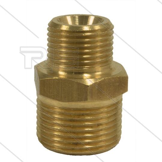 AR1 - M22x1,5 - snelkoppeling nippel - messing - 250 Bar - Ø14mm - max 160°C - 3/8&quot; bu