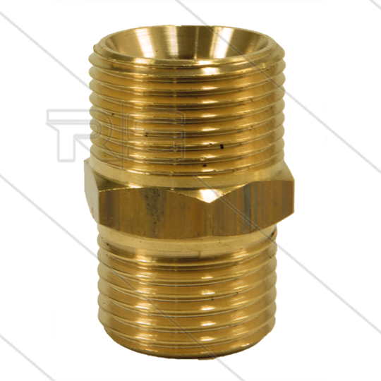 AR1 - M22x1,5 - snelkoppeling nippel - messing - 250 Bar - Ø14mm - max 160°C - 1/2&quot; bu