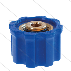 AR1 - 1/2" - wartel - blauw - messing - 250 Bar - Ø15mm - max 160°C - 1/4" bi 