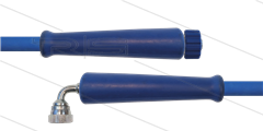 HD-slang blauw 5/16&quot; - 2SC - 50m - 3/8&quot; W haaks x M22x1,5 W conisch - 2x KBS - 400 Bar