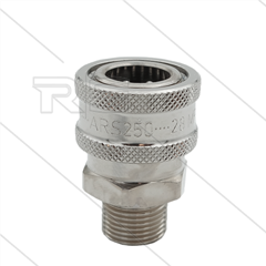 ARS250 - koppeling - messing - 250 Bar - max 90°C - 3/8" bu