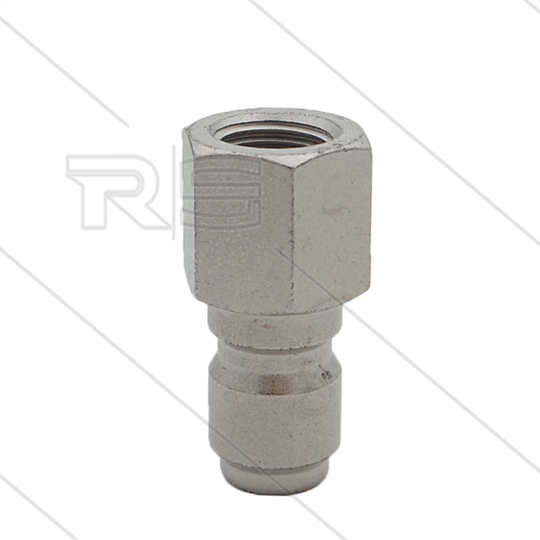 ARS250 - nippel - staal - 250 Bar - Ø14,9mm - max 90°C - 1/4" bi