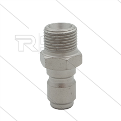 ARS250 - nippel - staal - 250 Bar - Ø14,9mm - max 90°C - 3/8" bu
