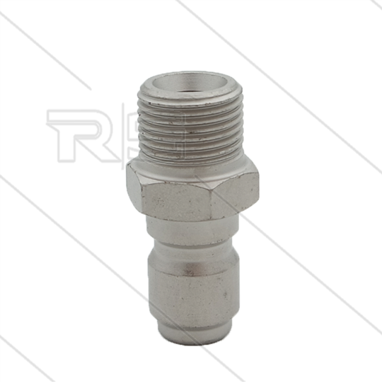 ARS250 - nippel - staal - 250 Bar - Ø14,9mm - max 90°C - 3/8" bu