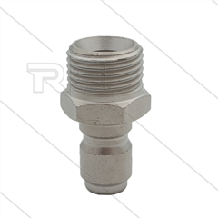 ARS250 - nippel - staal - 250 Bar - Ø14,9mm - max 90°C - 1/2" bu