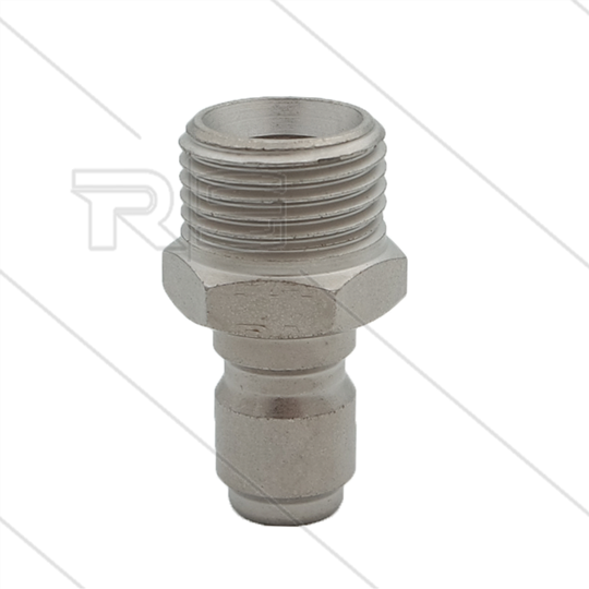 ARS250 - nippel - staal - 250 Bar - Ø14,9mm - max 90°C - 1/2" bu
