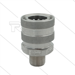 RP3100 - koppeling - RVS - 250 Bar - max 150°C - 3/8" bu