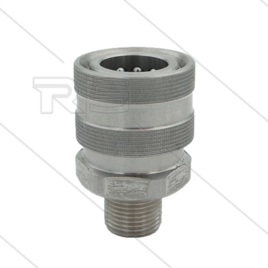 RP3100 - koppeling - RVS - 250 Bar - max 150°C - 3/8" bu