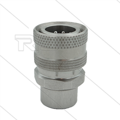 RP3100 - koppeling - RVS - 250 Bar - max 150°C - 1/4&quot; bi