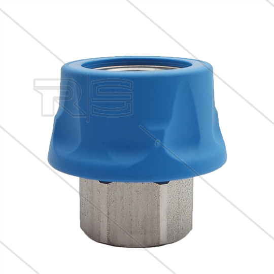 RP3100 - koppeling - RVS - met kunststof ring - 250 Bar - max 150°C - 1/2" bi