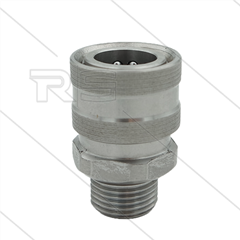 RP3100 - koppeling - RVS - 250 Bar - max 150°C - 1/2" bu