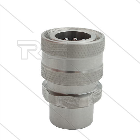 RP3100 - koppeling - RVS - 250 Bar - max 150°C - 3/8" bi