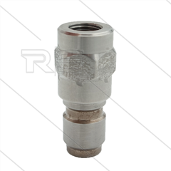 RP3100 - nippel - RVS - 250 Bar - Ø17,8mm - max 150°C - 1/4" bi