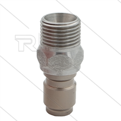 RP3100 - nippel - RVS - 250 Bar - Ø17,8mm - max 150°C - 1/2" bu