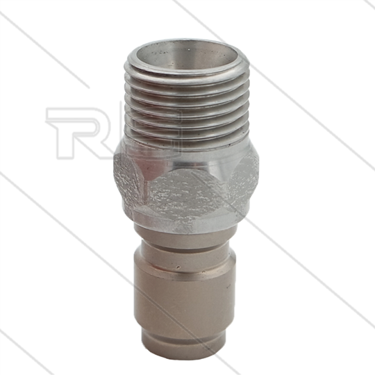 RP3100 - nippel - RVS - 250 Bar - Ø17,8mm - max 150°C - 1/2" bu