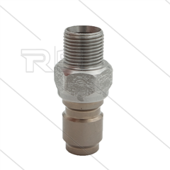 RP3100 - nippel - RVS - 250 Bar - Ø17,8mm -  max 150°C - 3/8" bu
