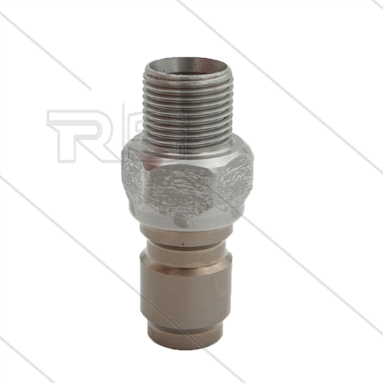 RP3100 - nippel - RVS - 250 Bar - Ø17,8mm -  max 150°C - 3/8" bu