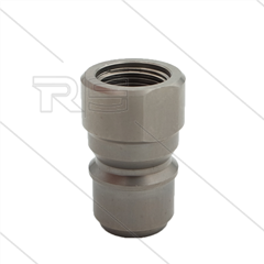 RSS250 - nippel - RVS - 250 Bar - Ø19,9mm - max 90°C - passend op Nilfisk-Alto - 3/8" bi