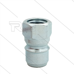 RMS250 - nippel - 250 Bar - staal - pin Ø19,9mm - max 90°C - passend op Nilfisk-Alto - 3/8" bi