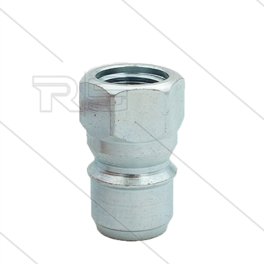 RMS250 - nippel - 250 Bar - staal - pin Ø19,9mm - max 90°C - passend op Nilfisk-Alto - 3/8" bi