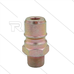 RMS250 - nippel - 250 Bar - staal - pin Ø19,9mm - max 90°C - passend op Nilfisk-Alto - 3/8" bu