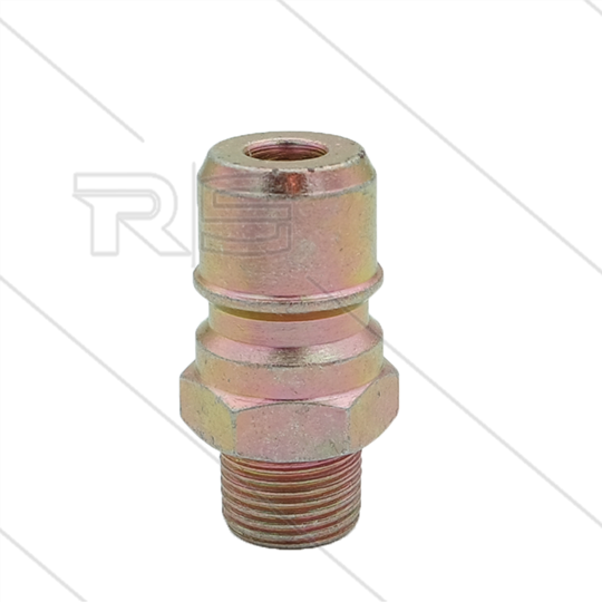 RMS250 - nippel - 250 Bar - staal - pin Ø19,9mm - max 90°C - passend op Nilfisk-Alto - 3/8" bu