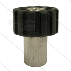 M22x1.5 - snelkoppeling wartel - RVS - 500 Bar - Ø14mm - max 150°C - 1/4&quot; bi