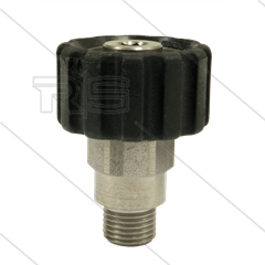 M22x1,5 - snelkoppeling wartel - RVS - 500 Bar - Ø14mm - max 150°C - 1/4&quot; bu