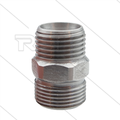 M22x1,5 - snelkoppeling nippel - RVS - 500 Bar - Ø14mm - max 150°C - 1/2" bu