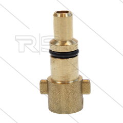 Bajonetnippel 1/4" bi - messing - pin Ø14mm - passend op  Nilfsik (KEW) + Makita + Lavor + Parkside