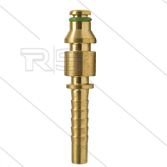 Persnippel - messing - 1/4" - DN06 - passend op ALTO + Makita + Stihl + Bosch + Black & Decker + Husqvarna