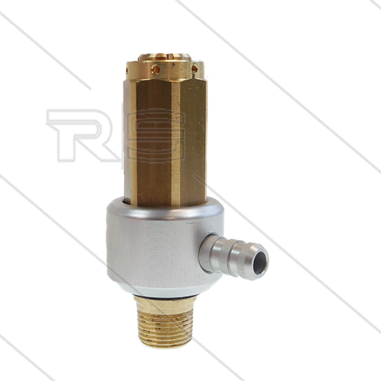 S284 - veiligheidsventiel - 50 tot 340 Bar - 7 tot 41 l/m - max 85°C - In: 3/8&quot; bu - Bypass: Ø10mm