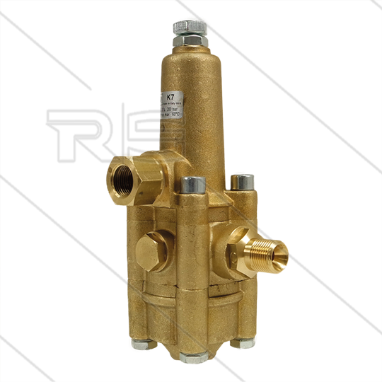 K7.0 - drukregelautomaat - 200 Bar - 8 tot 11 l/min - max 60°C - In: 3/8&quot; bi - Uit: 3/8&quot; bu