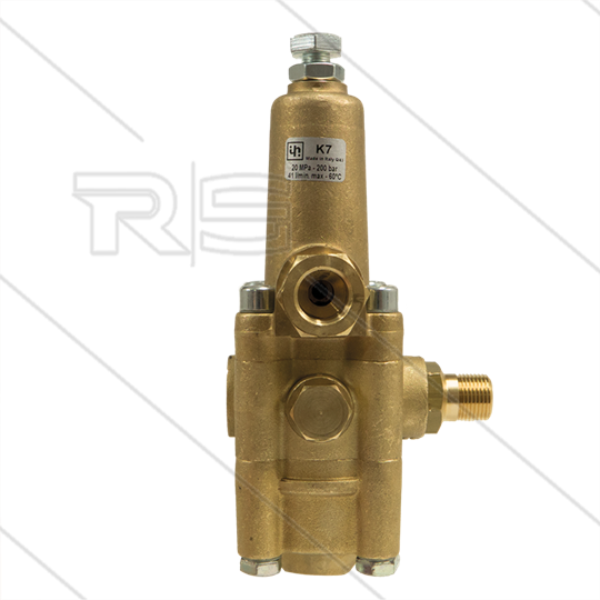 K7.2 - drukregelautomaat - 200 Bar - 16 tot 25 l/min - max 60°C - In: 3/8&quot; bi - Uit: 3/8&quot; bu