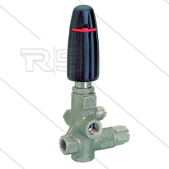 H560 - drukregelautomaat - RVS - 500 Bar - 10 tot 60 l/min - max 60°C - In: 1/2&quot; bi - Uit: 1/2&quot; bi