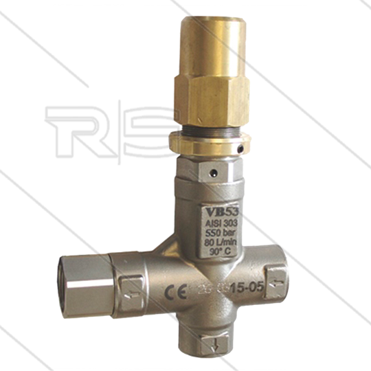VB53 - drukregelautomaat - RVS303 - 500 Bar - 80 l/min - max 60°C - In: 1/2&quot; bi - Uit: 1/2&quot; bi