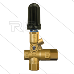VB85/280-RV - met knop en 1/4&quot; bi manometeraansluiting - 280 Bar - 80 l/min - max 90°C - In: 1/2&quot; bi