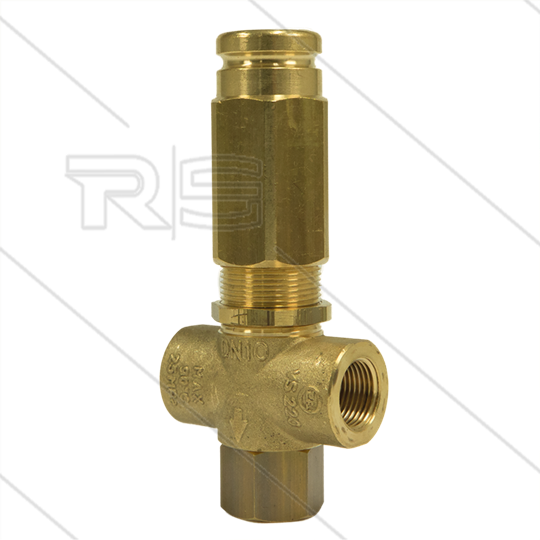 VS220 - veiligheidsventiel  - 220 Bar - 24 l/min - 60°C - In: 2 x 3/8&quot; bi - Bypass: 3/8&quot; bi