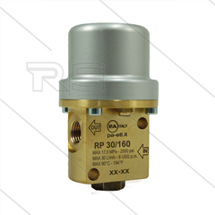 RP30/160 - pneumatische afsluiter - 160 Bar - 30 l/min - max 90°C - 2 x 1/4" bi