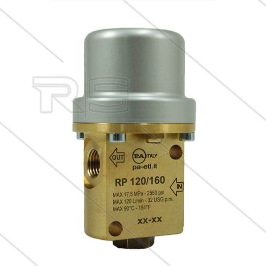 RP120/160 - pneumatische afsluiter - 160 Bar - 120 l/min - max 90°C - 2 x 3/4" bi