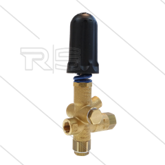 Pulsar RV - drukregelautomaat - met knop en 1/4&quot; bi manometeraansluiting - 280 Bar - 40 l/min - 60°C