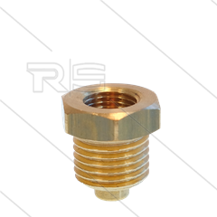 Manometerverloop - messing - 1/8&quot; bi x 1/4&quot; bu